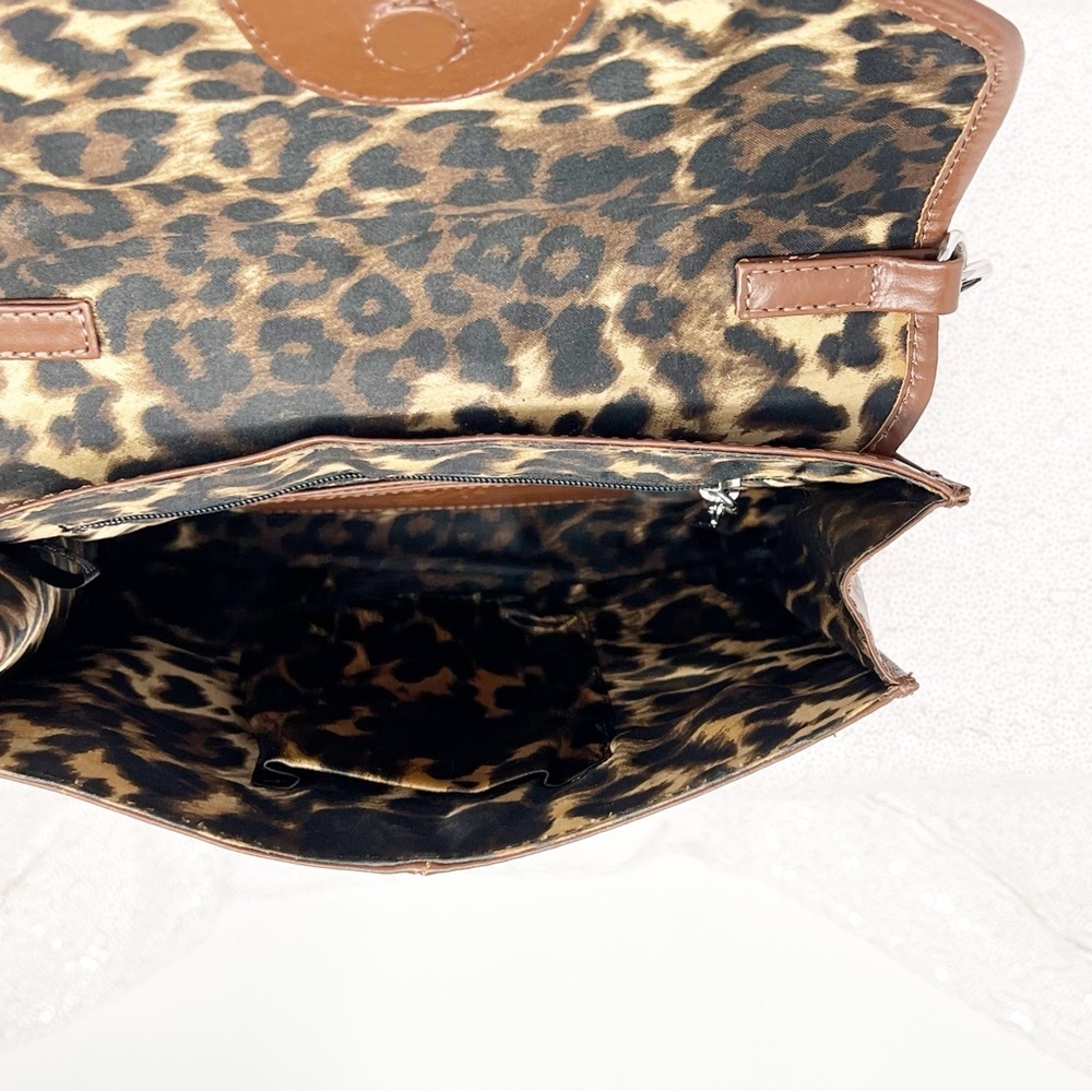 Grace Adele shoulder bag brown with leopard print inside - Picture 8 of 16